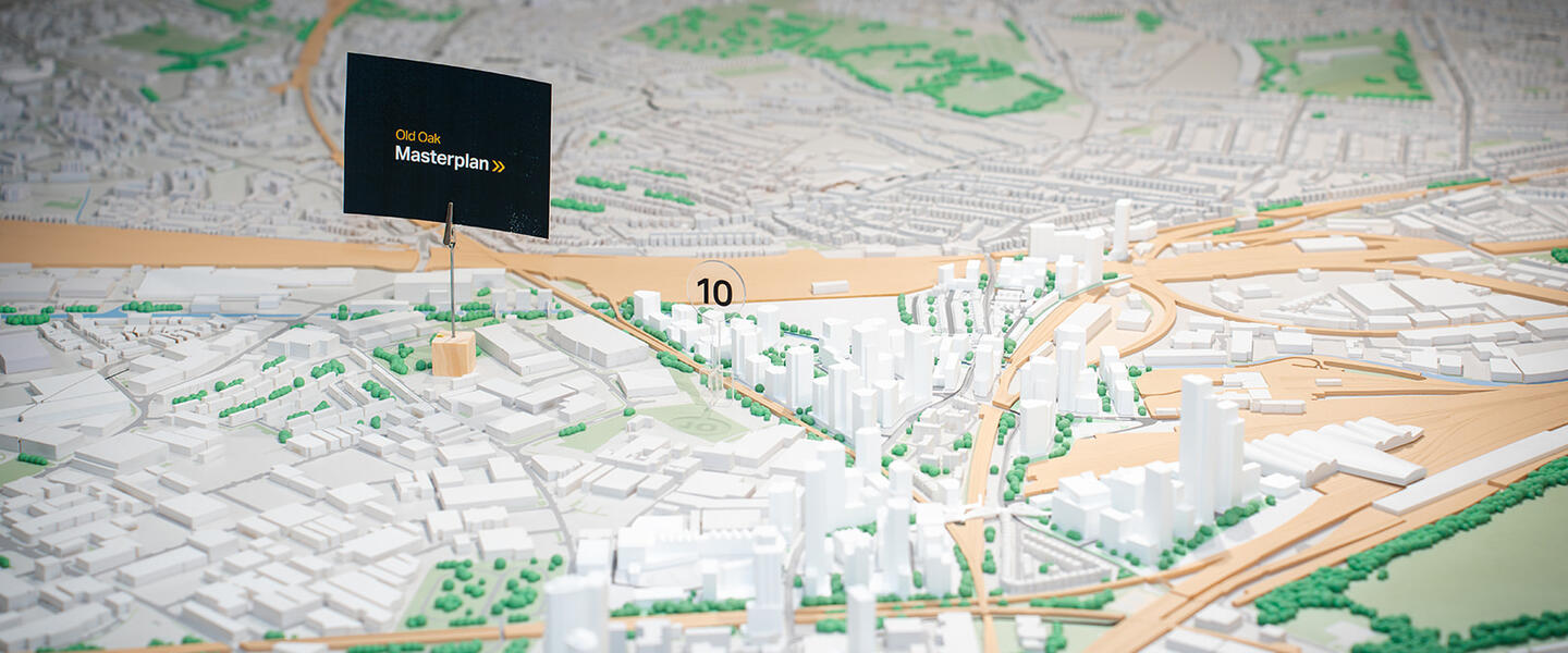 Map of Old Oak based on the masterplan
