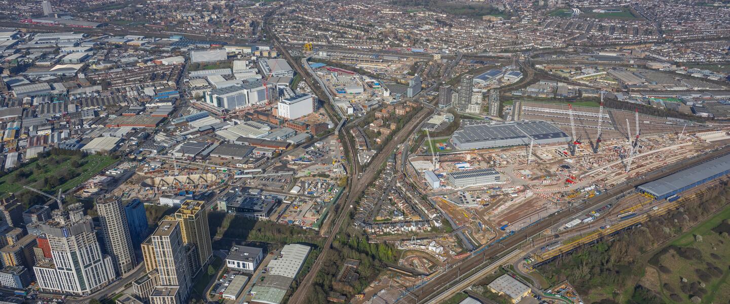 Aerial image of Old Oak opportunity area