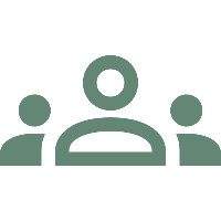 Icon representing three people